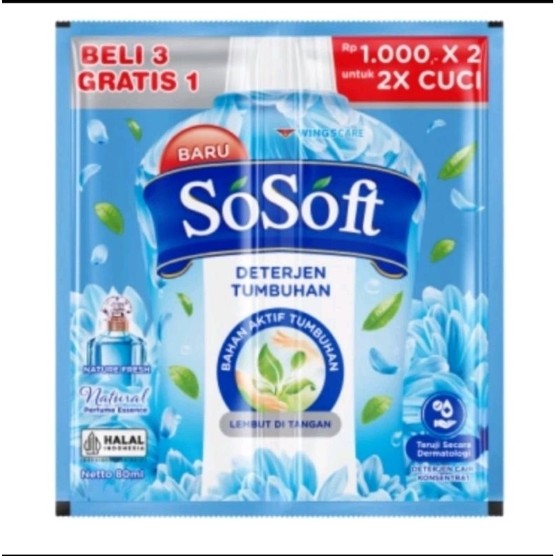 SoSoft Deterjen cair Double Sachet