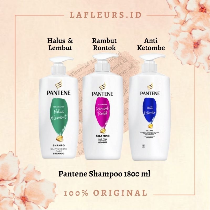 Pantene Shampo Jumbo 1800 ml Rambut Rontok / Anti Ketombe / Halus dan Lembut/ Hair Fall Control Sham