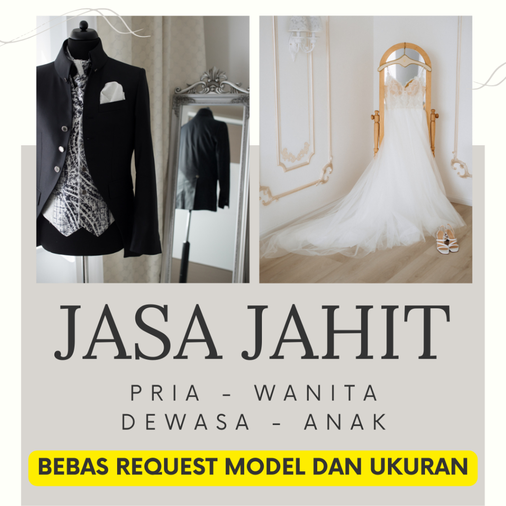 Jahit Baju Batik Blazer Gamis Tunik Koko Kemeja Pria Wanita Dewasa Anak Bebas Request Model Custom Ukuran