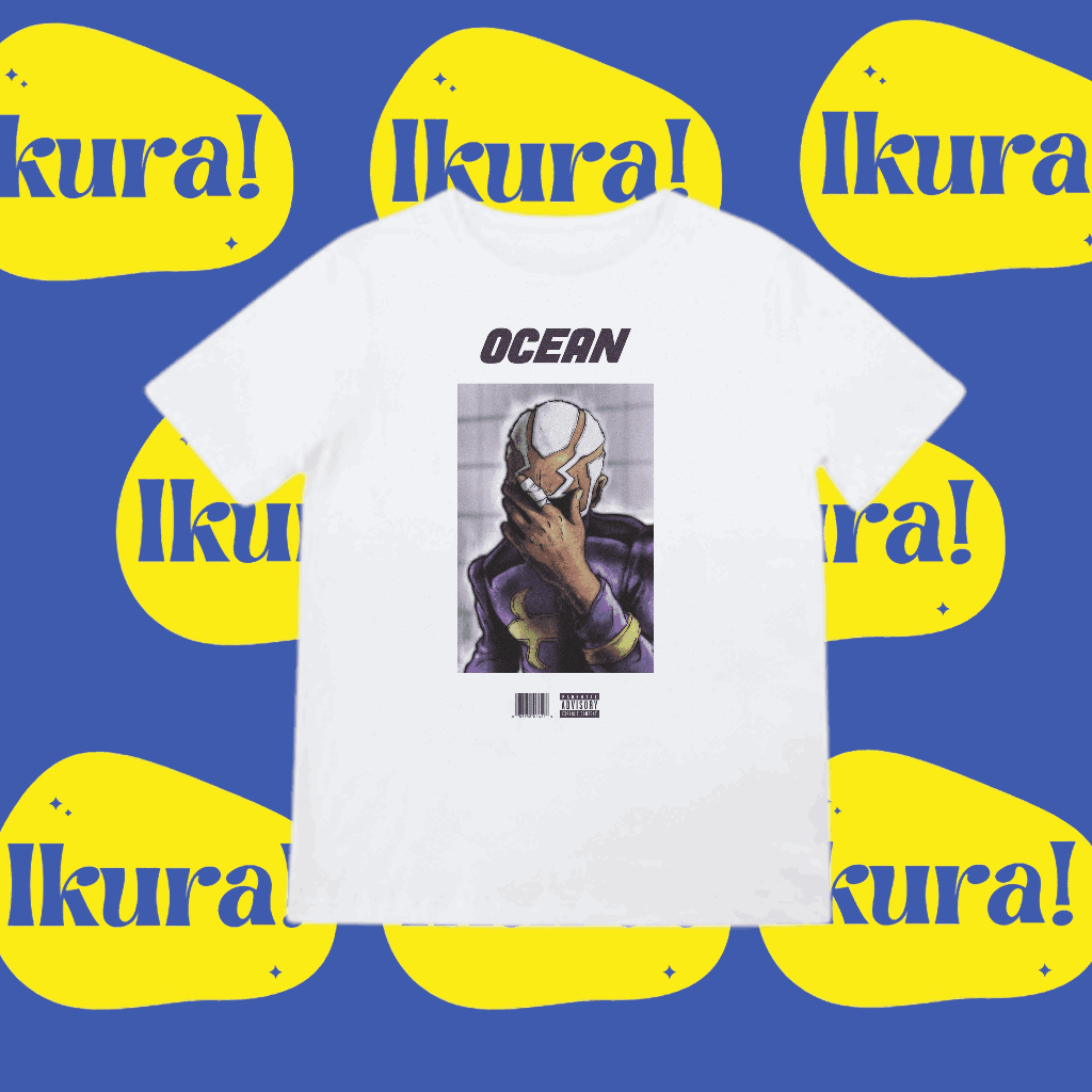 IKURAMERCH - KAOS PUCCI JOJO STONE OCEAN X FRANK OCEAN BLONDE