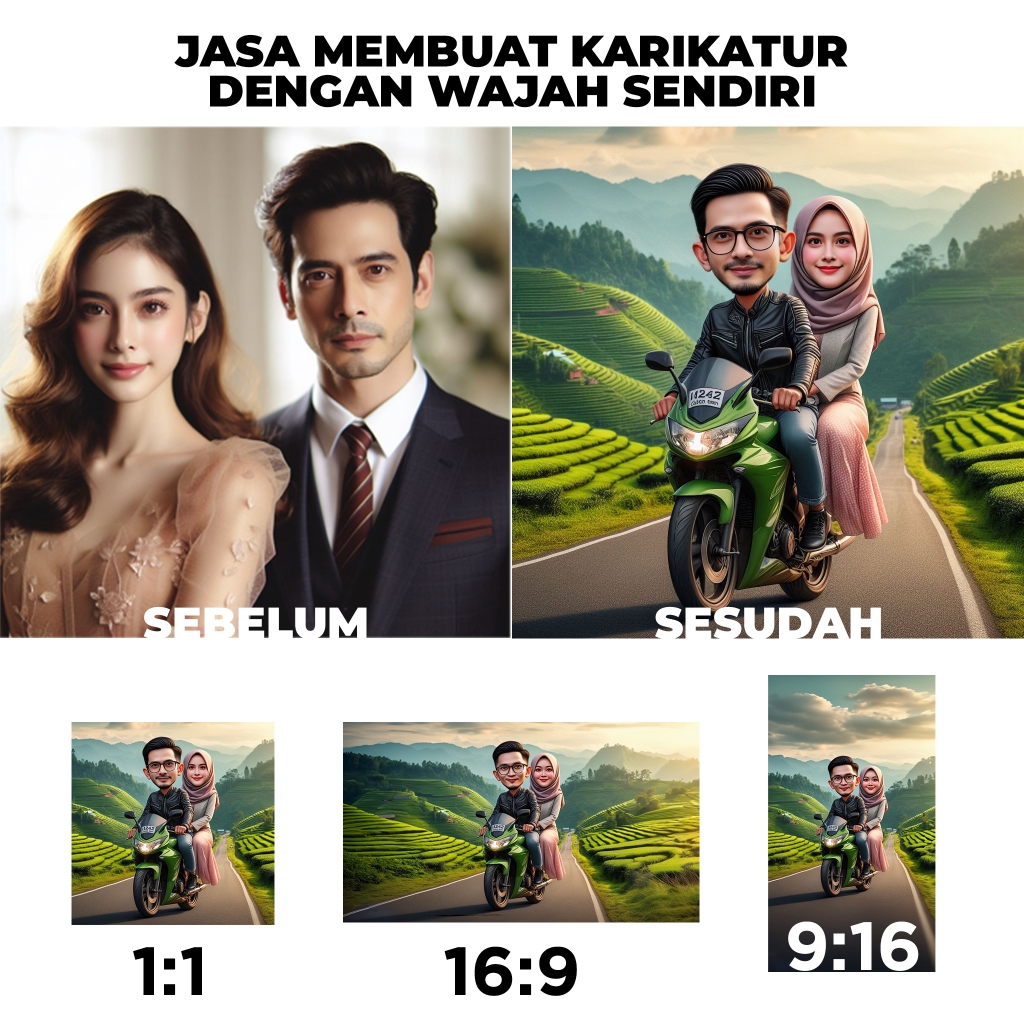 EDIT FOTO JADI KARIKATUR DENGAN WAJAH SENDIRI