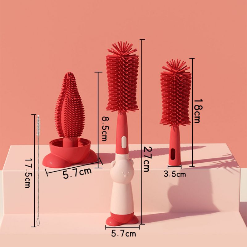 

Nycyta Home Pembersih Botol Susu 3In1 Sikat Botol Bayi Silikon 3In1 Bottle Brush Silicone Set 3In1