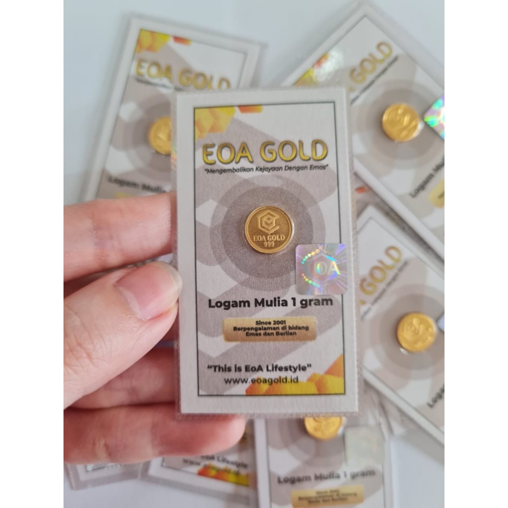 1 GRAM LM LOGAM MULIA EMAS EOA GOLD PRESS ASLI ORIGINAL MINI MICRO GOLD