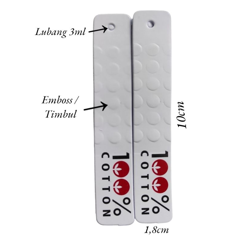 

HANGTAG 100% COTTON / LABEL 100% COTTON (300 pcs)