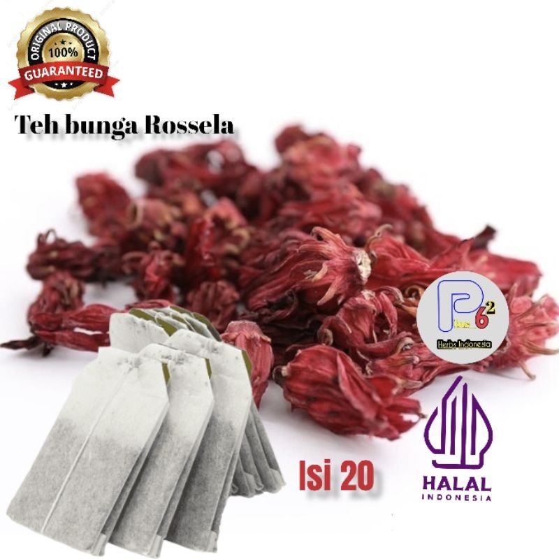 

Teh celup bunga rossela herbal rossela merah bunga kering serbuk asli original organik COD