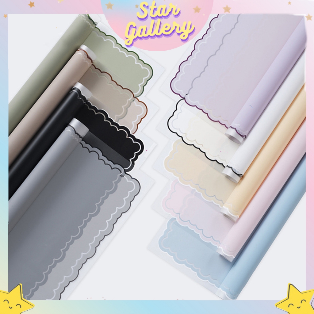 

Flower Wrapping Motif Cloud Kertas Buket Bunga Cellophane Motif Gelombang KB6180