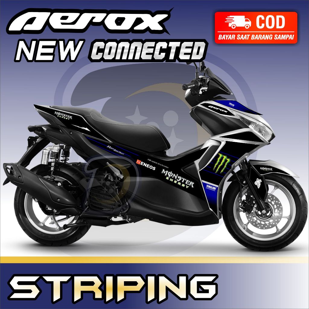 Striping Lis Aerox Connected 2021 New Stiker Motor Yamaha Aerox New Connected ME