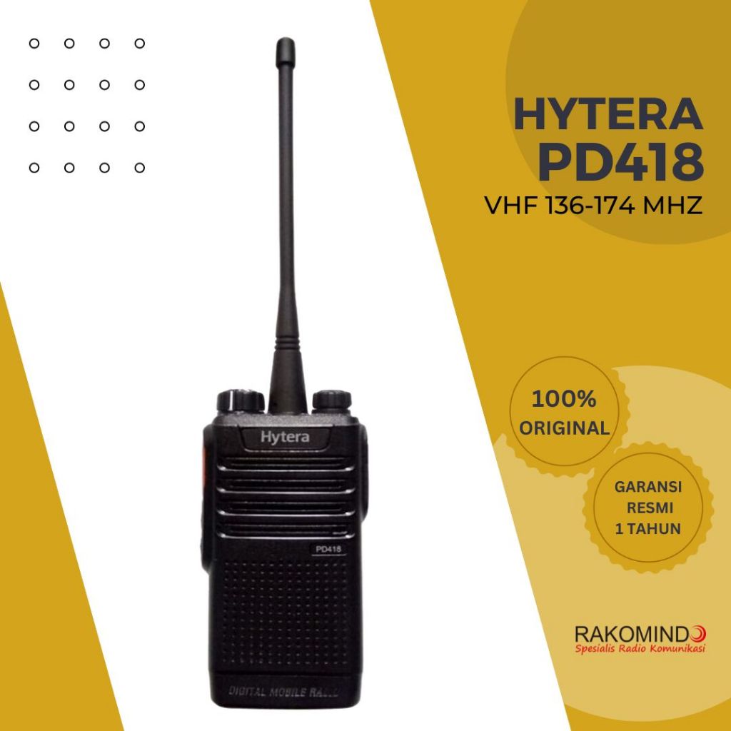 HT Hytera PD418 VHF 136-174 MHz Analog & Digital Original