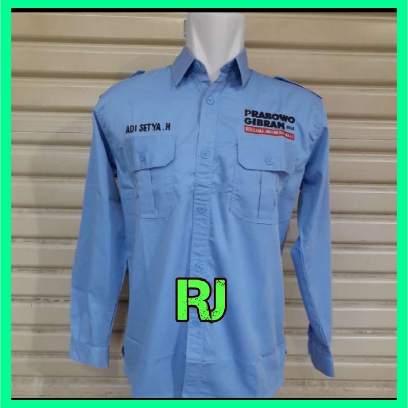Kemeja capres prabowo gibran/baju capres prabowo gibran, bisa custom.