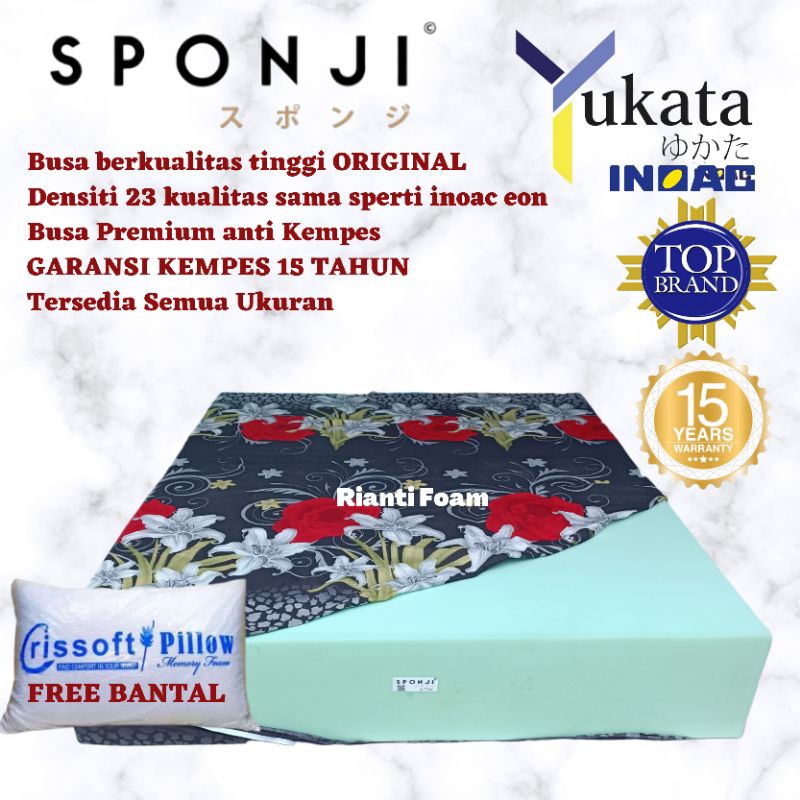 Kasur Busa Inoac Yukata Sponji D23 Garansi Resmi 15 Tahun Original Anti Kempes Free Bantal Empuk By 