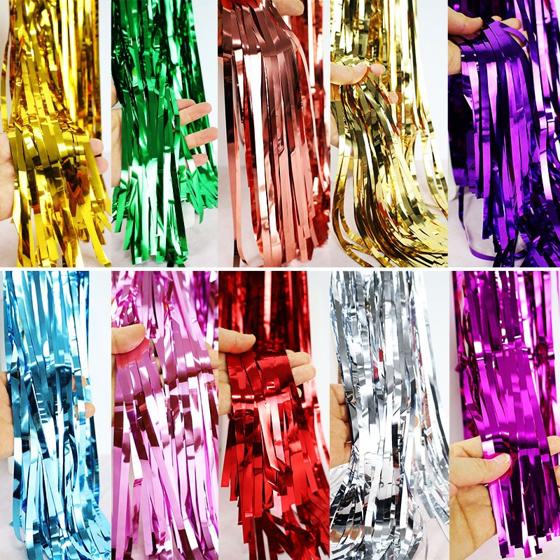 Tirai Pesta Ulang Tahun / Tirai Rumbai Pesta /Tirai Backdrop 1x2 meter / Tirai Ulang Tahun Murah