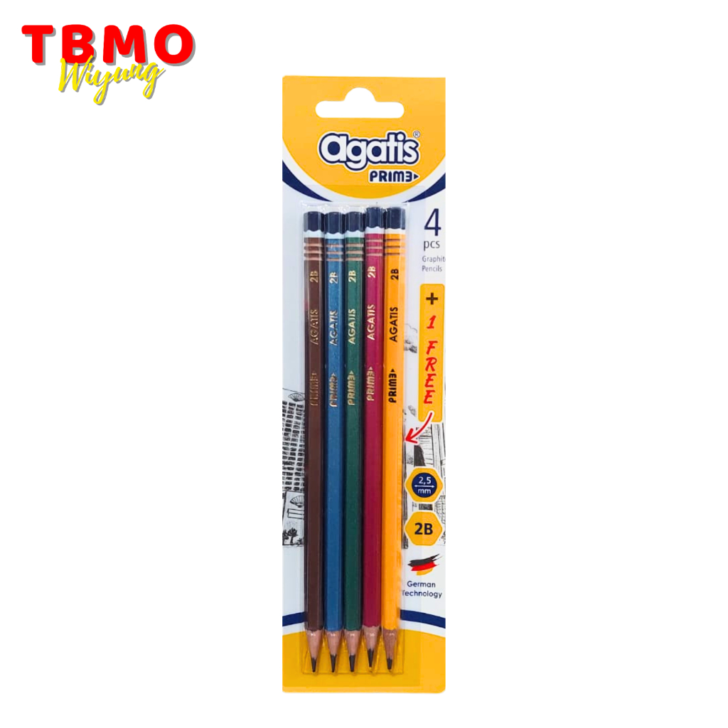 

TBMO Agatis Pensil 2B 4 Metallic + 1 Prime MBC501