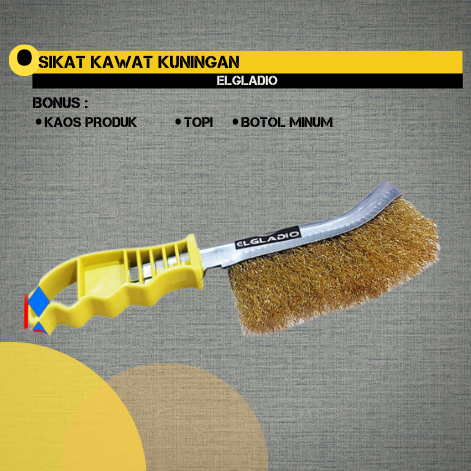 Sikat Kawat Kuningan Gg Fiber / Sikat Kawat Pembersih / Sikat Kawat Baja / Sikat Kawat Model Pisau /