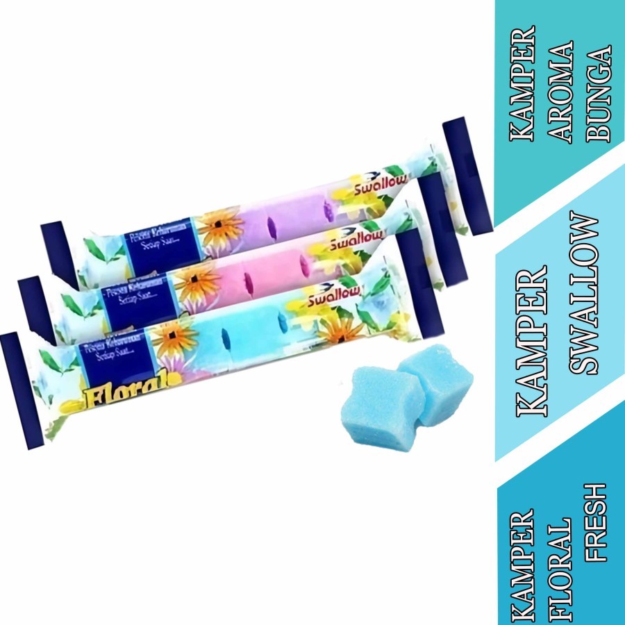 Kamper Aroma Bunga - Bagus Swallow - Kamper Floral Fresh - Isi 6pcs