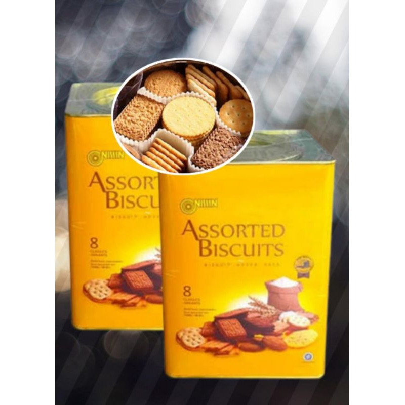 

[1 KARTON = 6 Kaleng × @1100 gram] Nissin Assorted Biscuits Yellow Biskuit Assortment