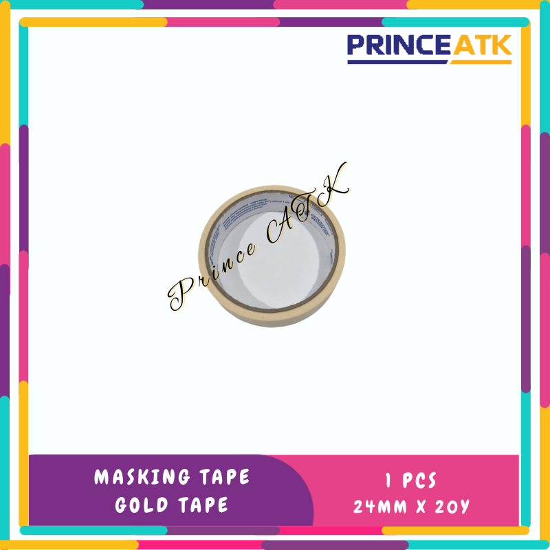 

MASKING TAPE 24MM X 20 YARD GOLD TAPE