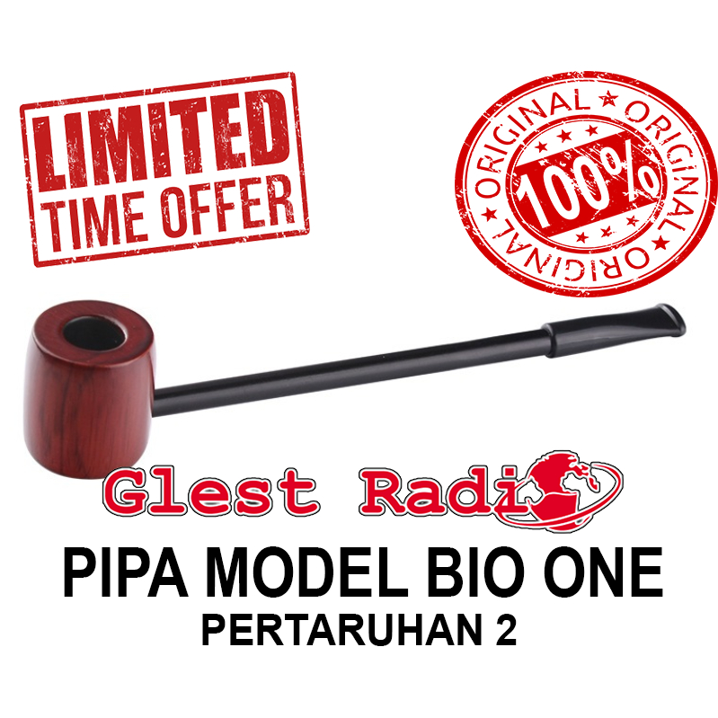 Pipa Bio One Pertaruhan 2 - Handmade Popeye Mahogany Wood - Kerajinan Pipa Kayu Koleksi Cangklong Mi
