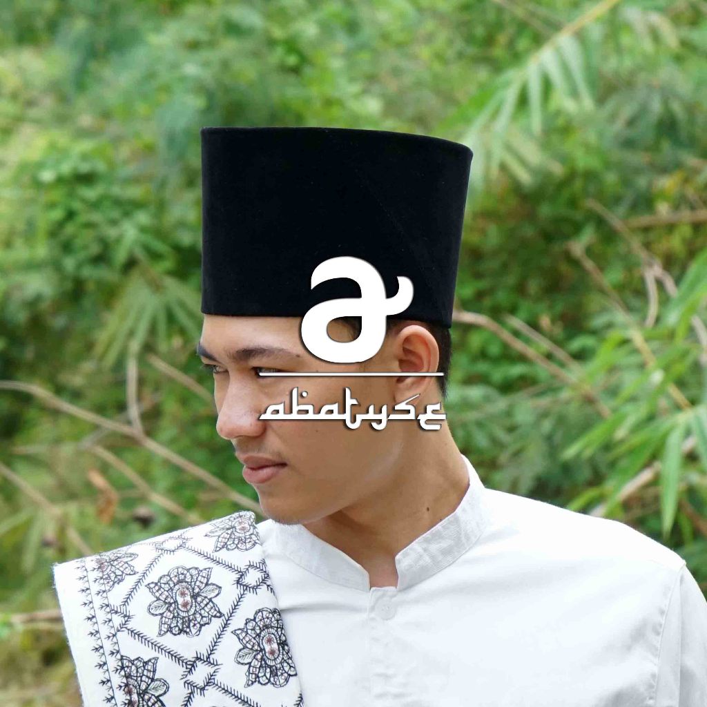 Songkok Hitam Polos Tinggi 14cm - Peci Kopiah Songkok Presiden - Songkok Tinggi Anak Tinggi 14cm
