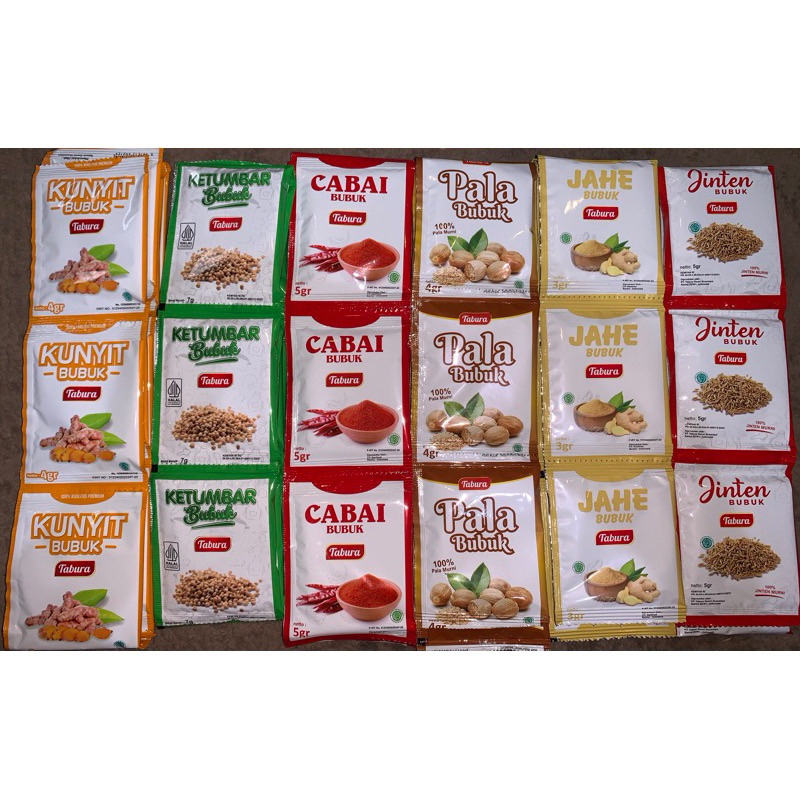 

Bawang putih tabura Lengkap / Bumbu Tabura Rentengan 1 PACK isi 6 RENTENG