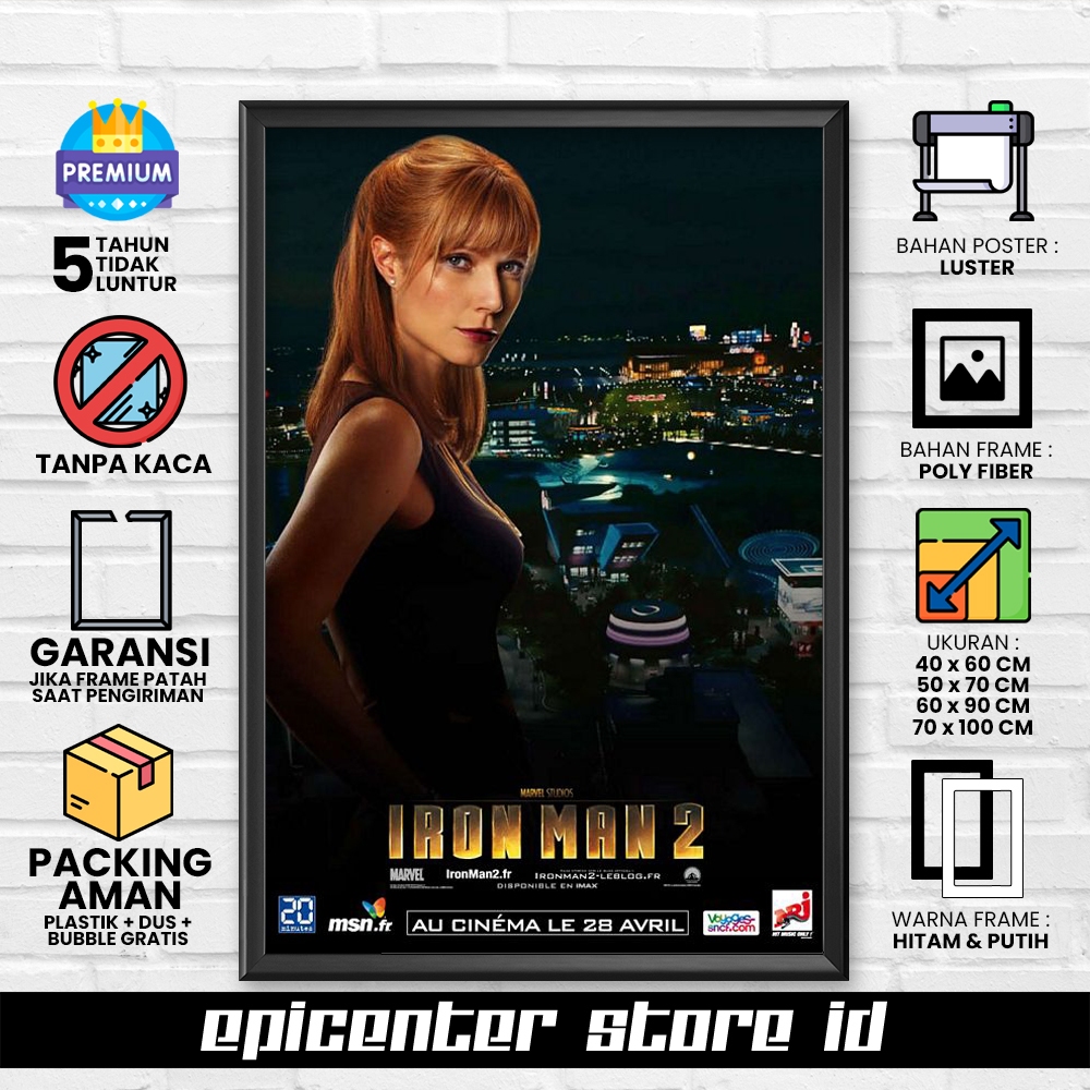 Poster Film Iron Man 2 - Pepper + Frame