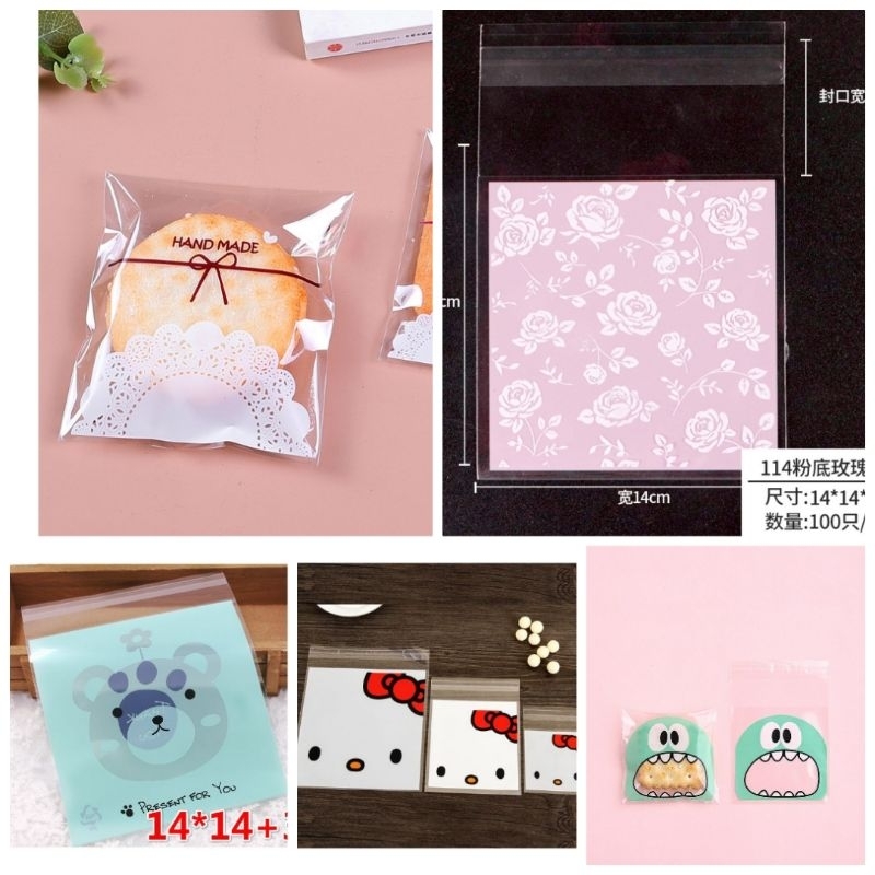 

Plastik OPP Motif 14x14+3 10pcs |Plastik Donut Kue Cookies Cake