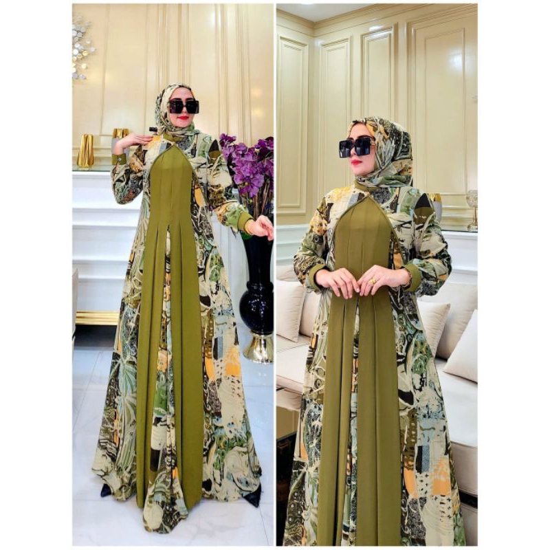 Elora set series*( One set Dress + hijab persegi )