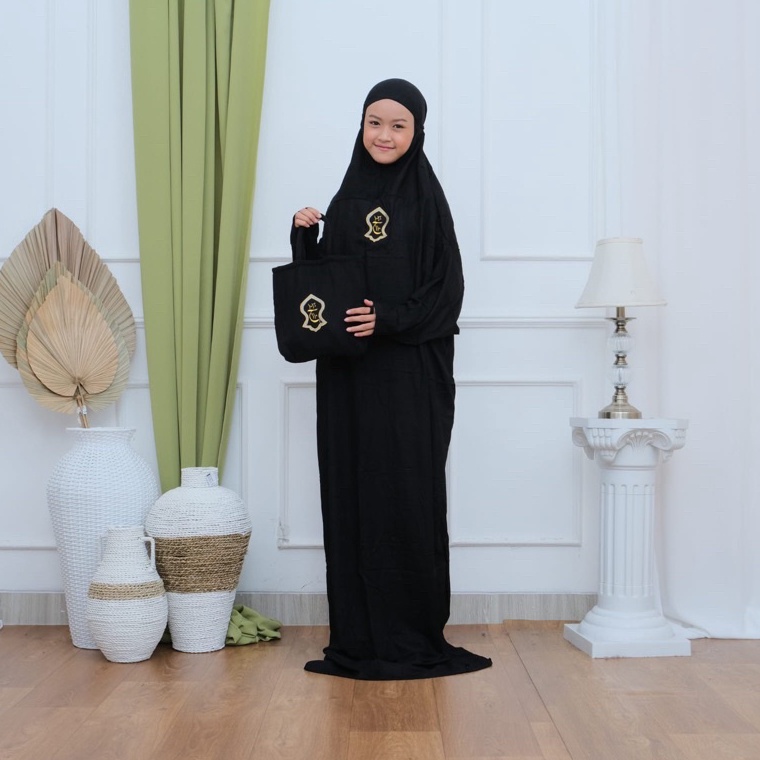 Promo idn4N8z mukena anak terusan remaja hadramaut terusan terompah polosan banyak warna mukenah jum