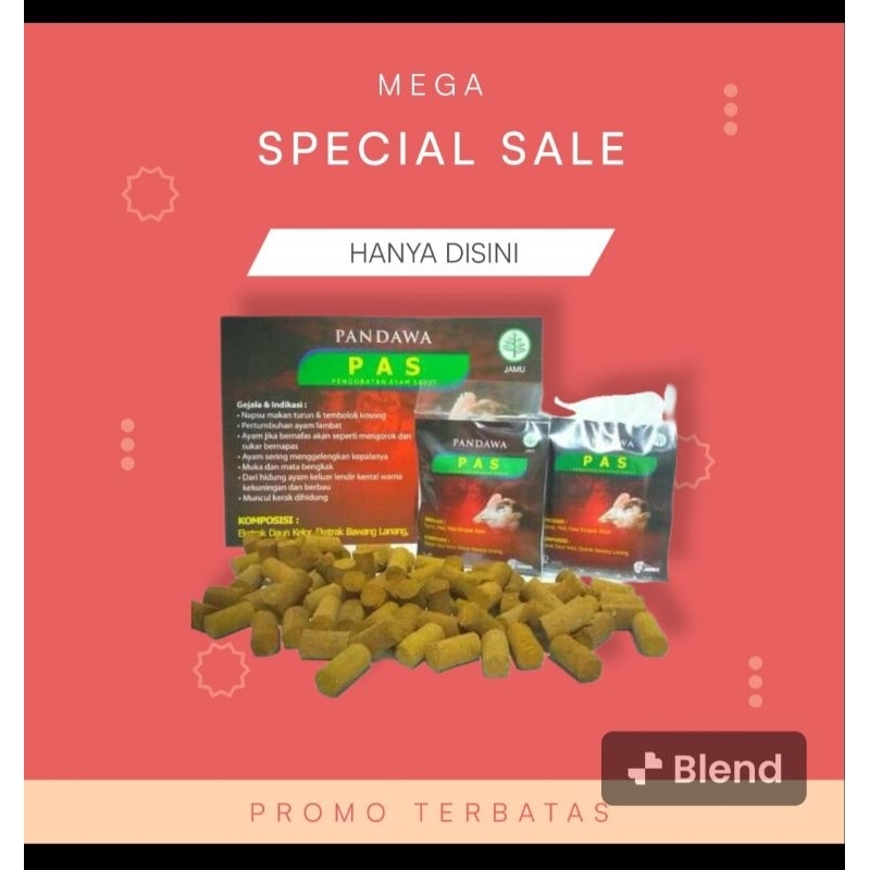 Jamu Ayam PANDAWA PAS (Pengobatan Ayam Sakit) 1 Bungkus