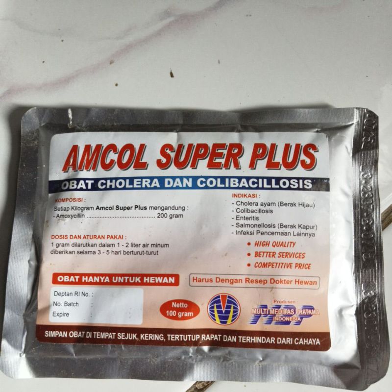 amcol super plus obat cholera 100 gram