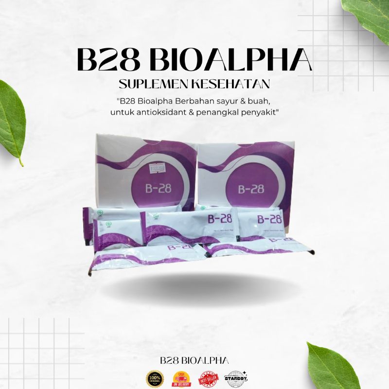 B28 Aox Bioalpha (10 Saset) / Pelangsing Alami / Diet Herbal / Stemcell Activator / B28 Bioalpha Ece
