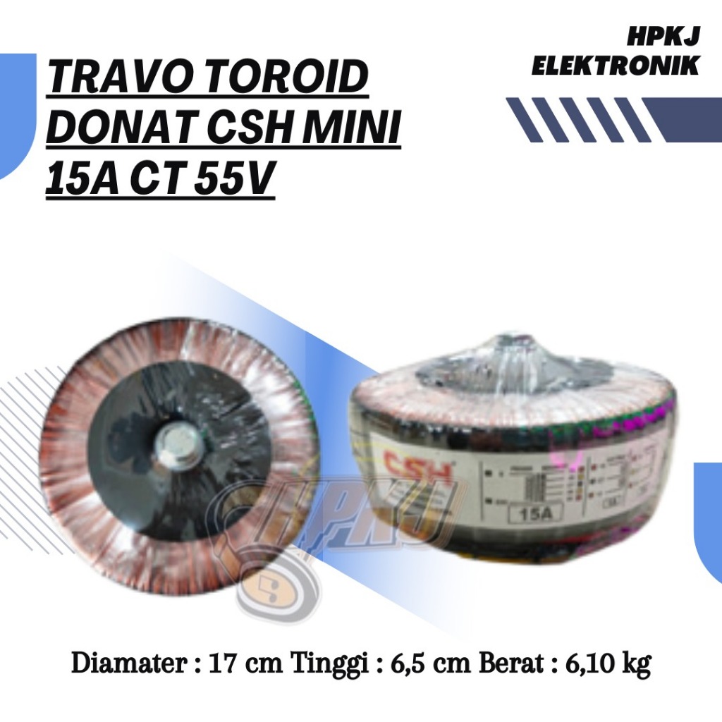 TRAFO TOROID DONAT CSH MINI 15A CT 55V trafo donat CSH 15 A CT 55 V