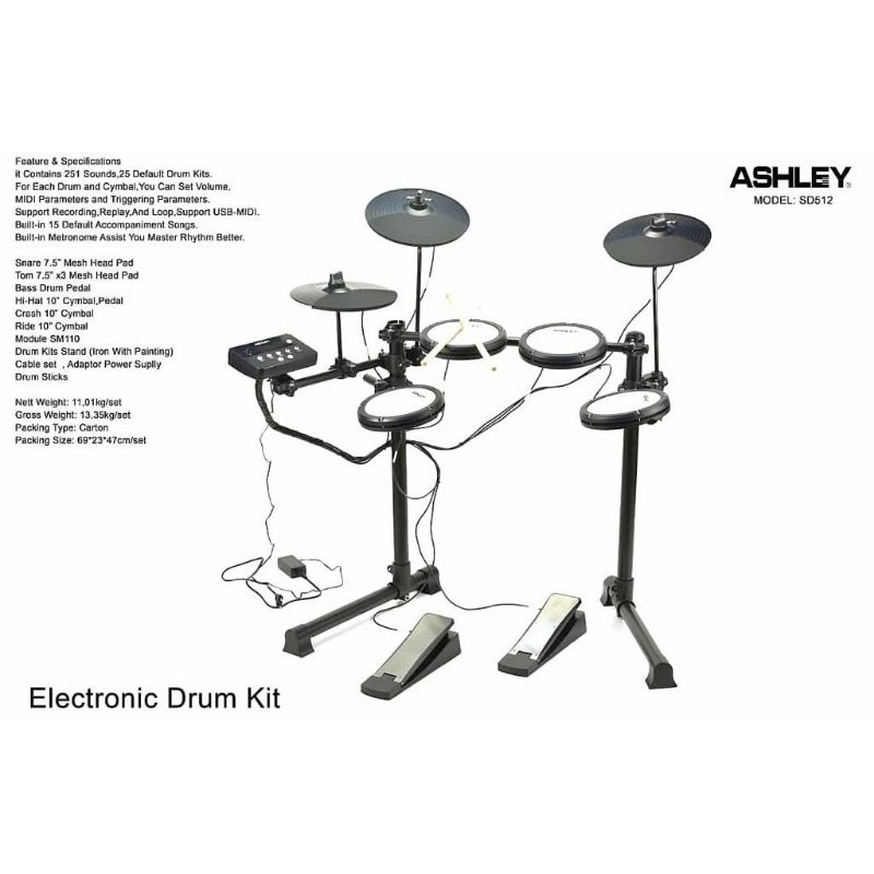 ashley drum kit elektrik sd512