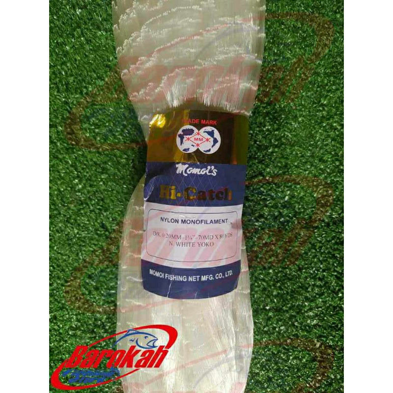 Jaring ikan Momoi 0,20 70/80 ; Bahan Jala Momoi 0,20 70/80 ; Jaring Senar Momoi ; Jaring Pukat Ikan 