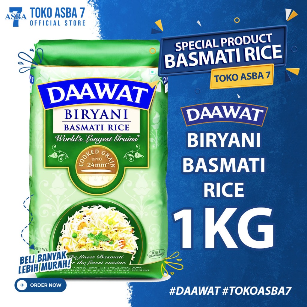 

DAAWAT BIRYANI BASMATI RICE 1KG