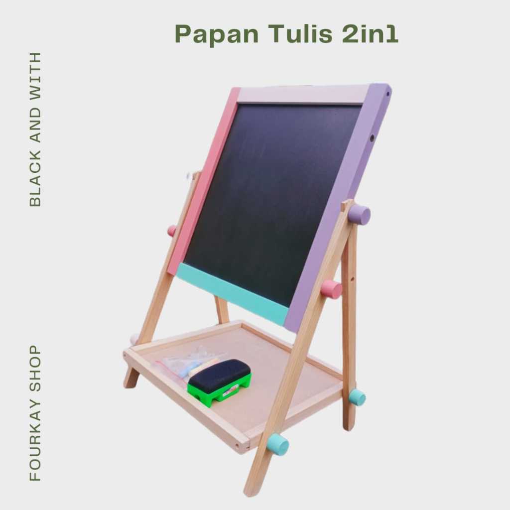 

Papan Tulis 2in1 White & Black Board Mainan Edukasi Anak