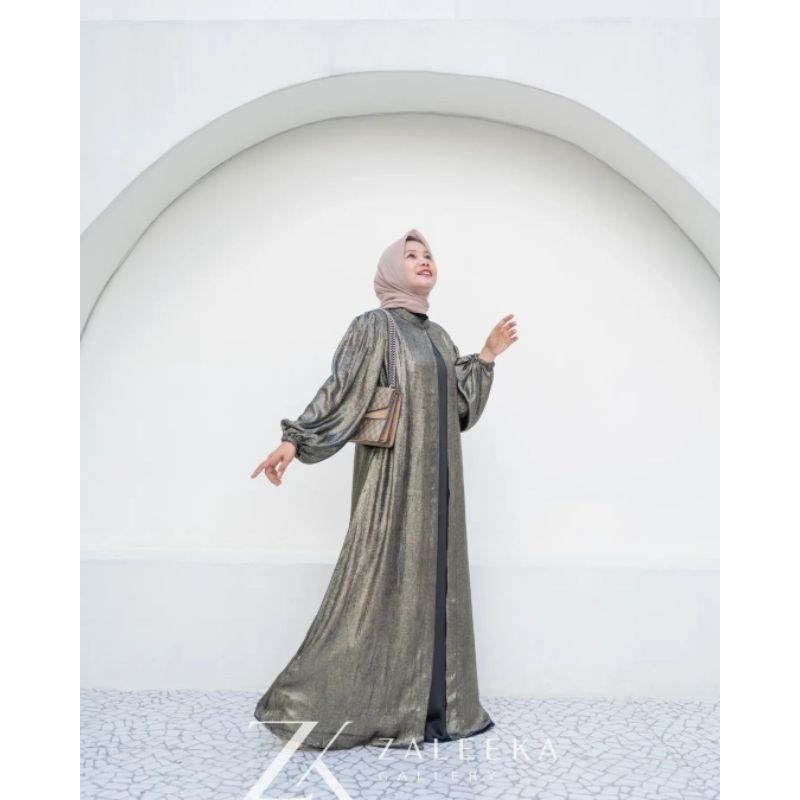 Dress silk Outer shimmer & Inner. By Zaleeka Gallery