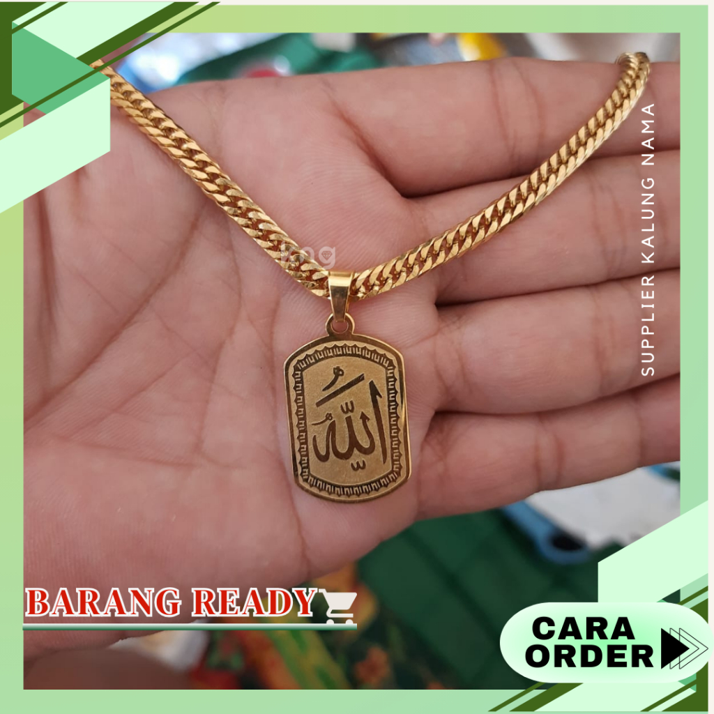 BARANG READY | TITANIUM KALUNG NAMA WANITA / KALUNG PADI / KALUNG HELLO KITTY / KALUNG SET / KALUNG 