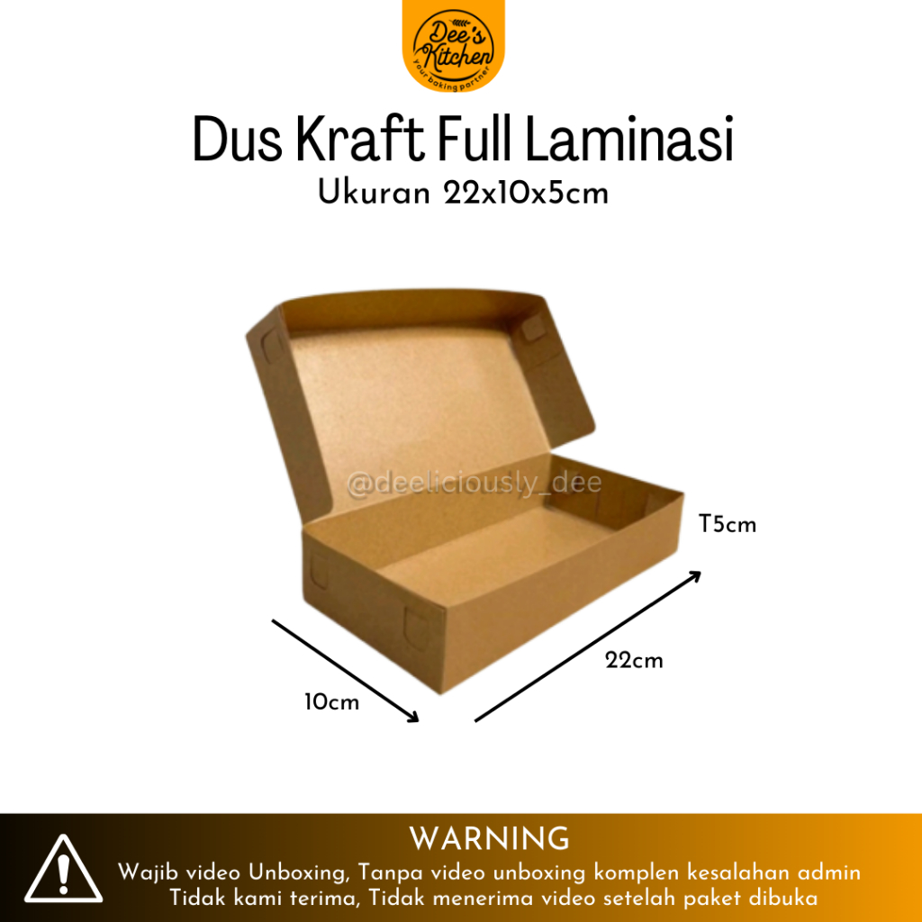 Dus Brownies Bronis Laminasi 22x10x5cm (10pcs)