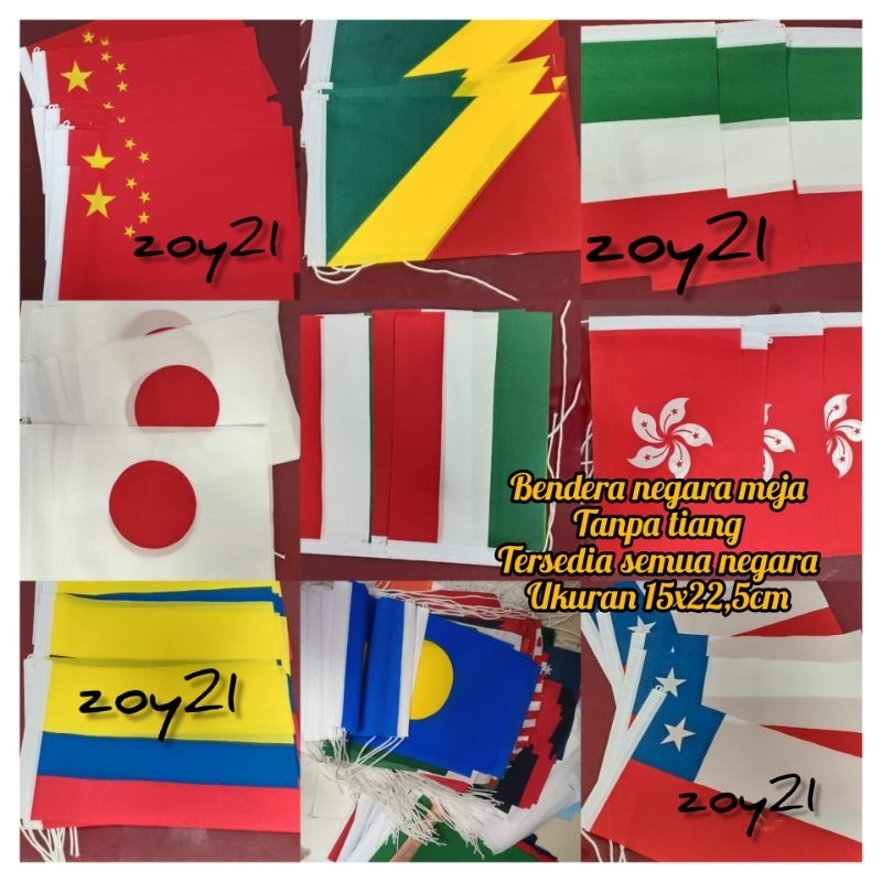 

Hanya bendera untuk di meja/bendera negara kecil untuk di tiang meja