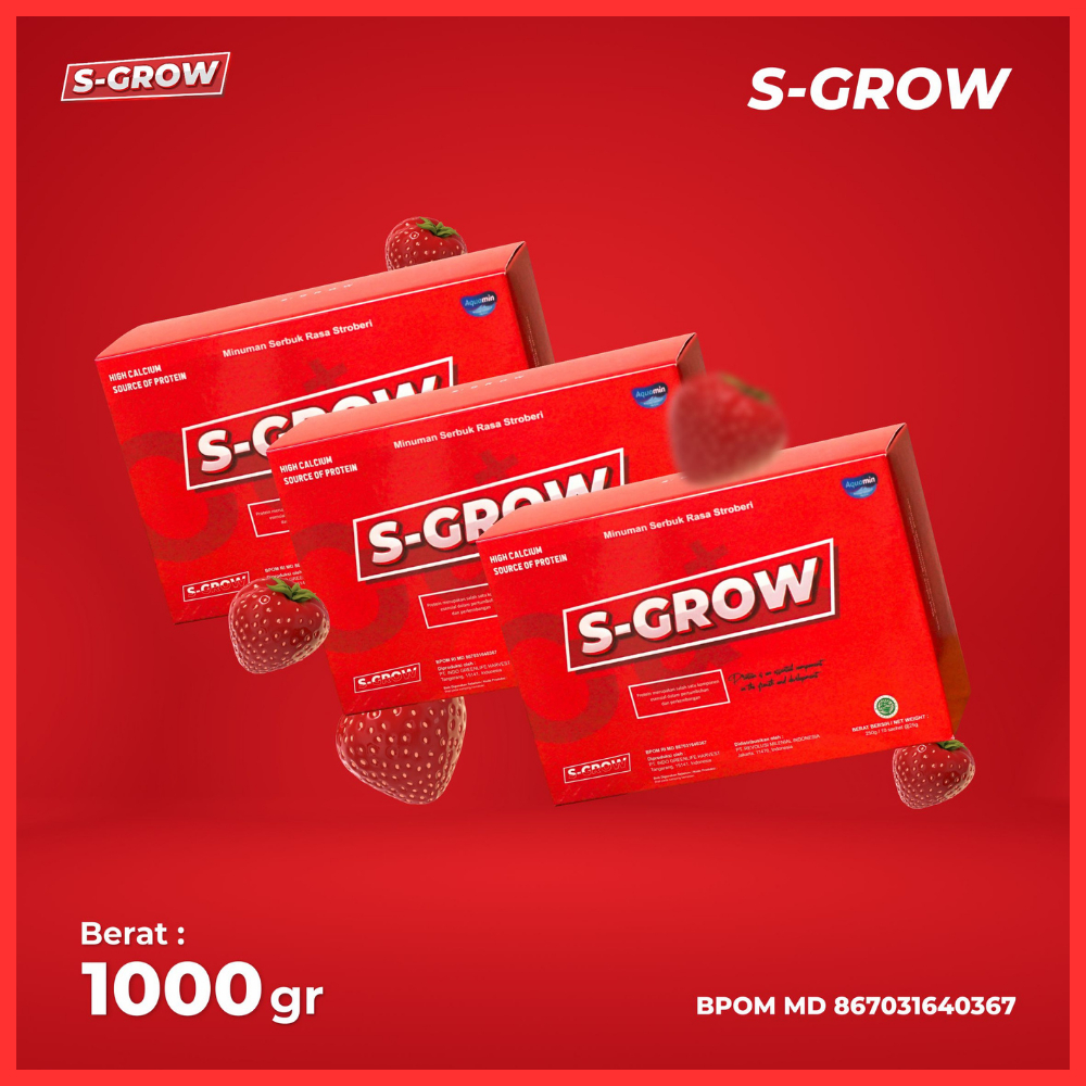 

S-Grow Susu Kalsium Peninggi Badan 30 Sachet