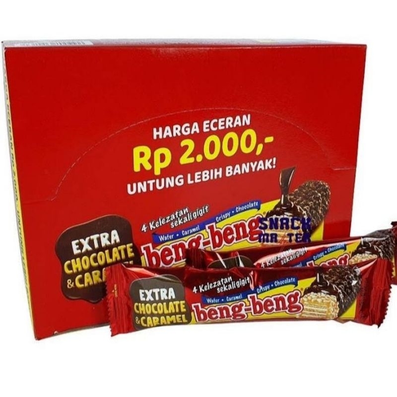 

Beng-Beng extra coklat & caramel per box isi 17 pcs