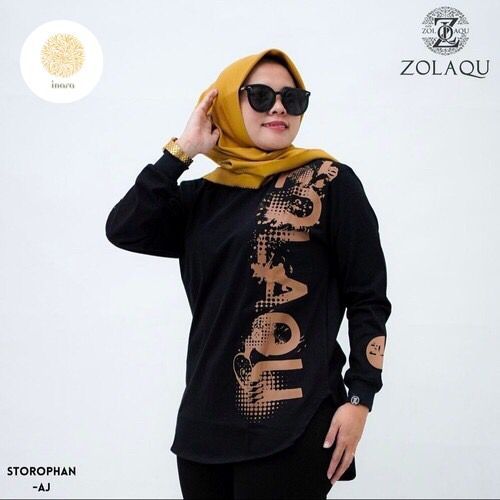 Kaos Zolaqu Strophan Lengan Tangan Panjang  Kaos Zolaqu Oval  Kaos Zolaqu Semi Tunik  Atasan Kaos Zo