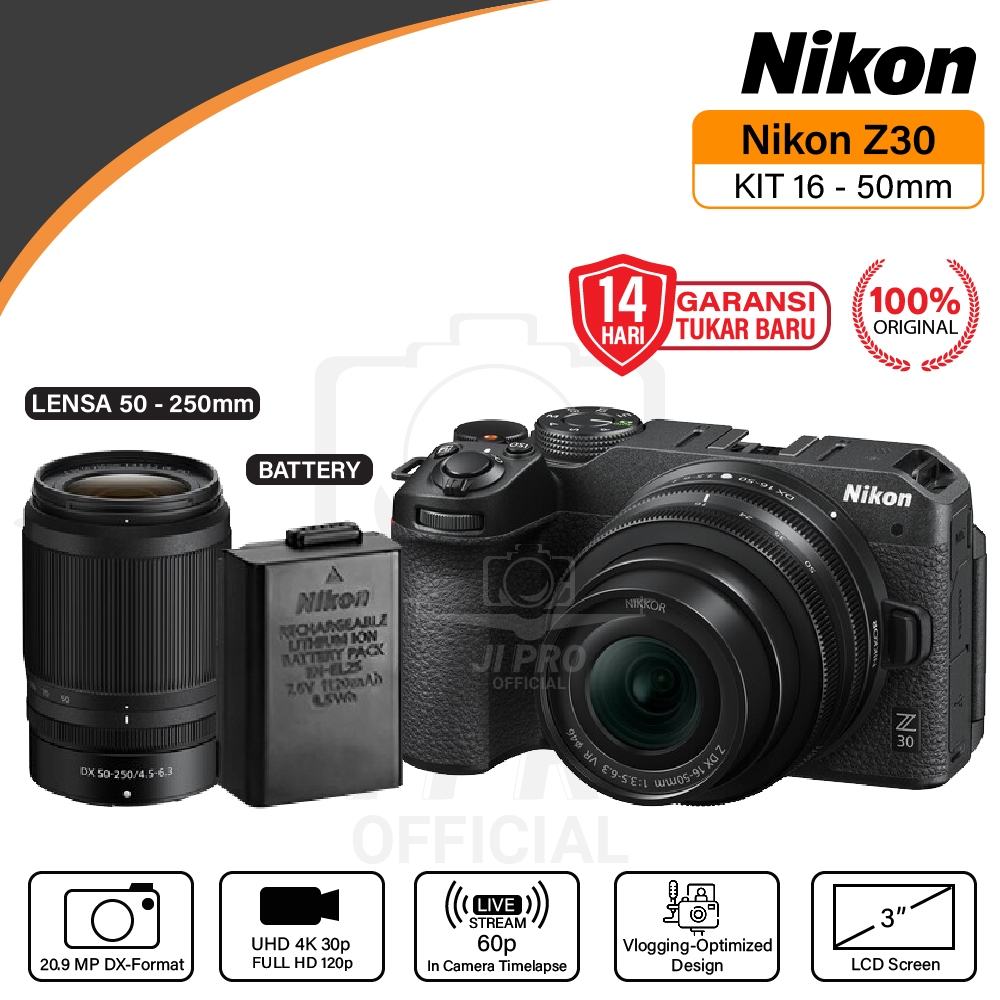 Nikon Z30 kit 16-50mm+50-250mm/Nikon Z 30 16-50mm & 50-250mm ORIGINAL