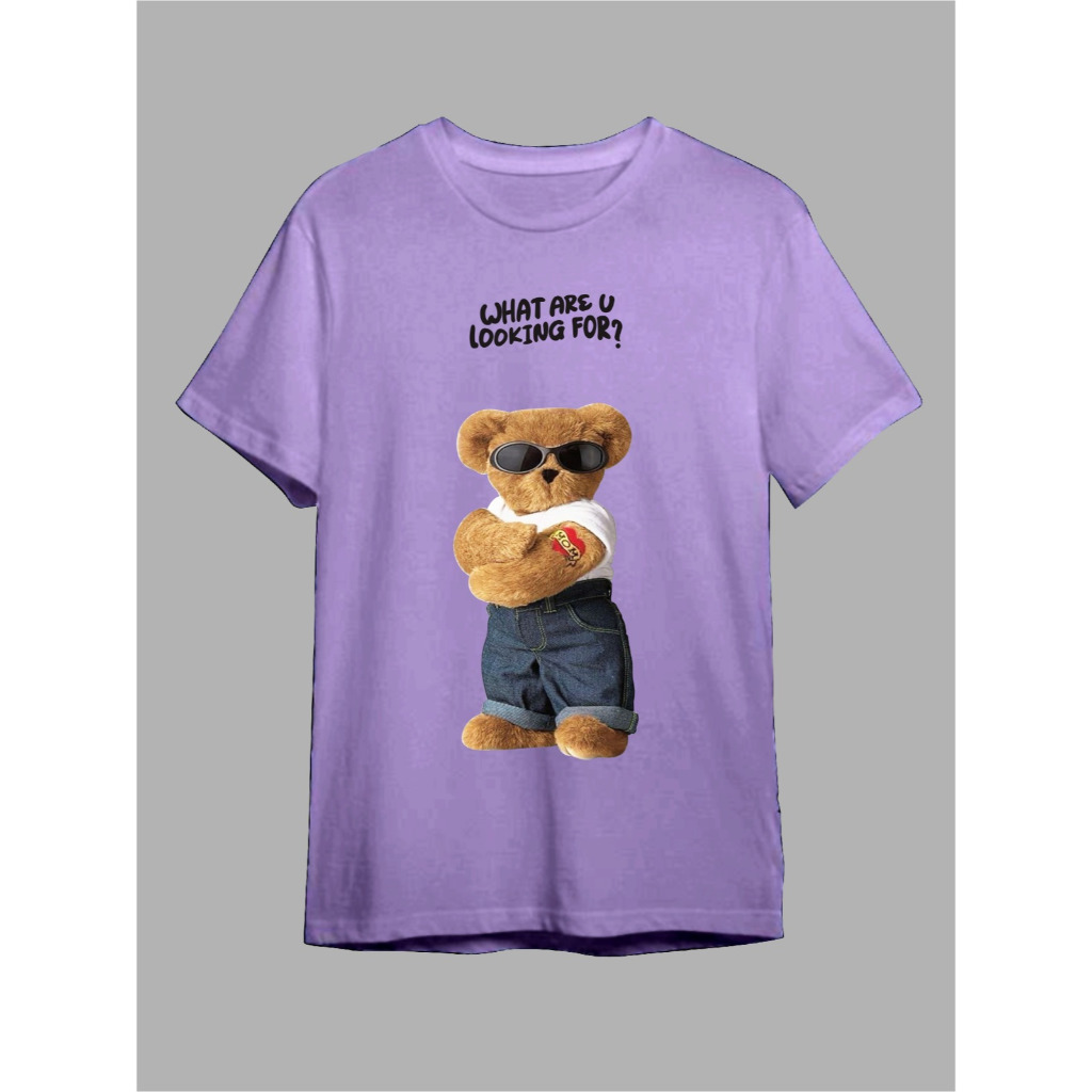KAOS OVERSIZE WANITA LOOKING BEAR / PEEK BEAR