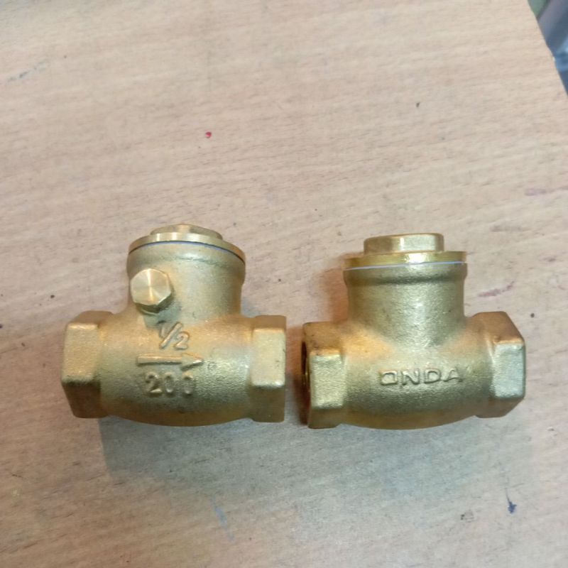 Swing check valve 1/2" ONDA kuningan klep tabok 1/2" onda