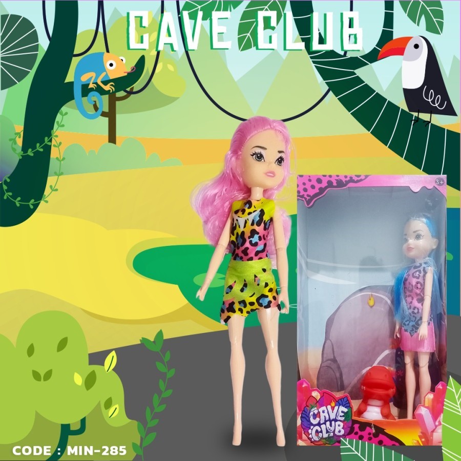 Mainan Boneka Anak CAVE CLUB boneka Mainan kreatifitas anak Dino