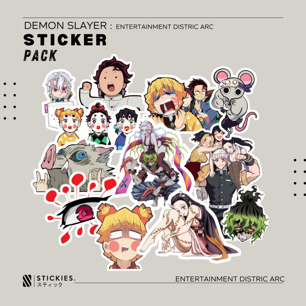 

Stiker/Sticker Pack "Demon Slayer: Entertainment Distric Arc" | high quality | vinyl | murah