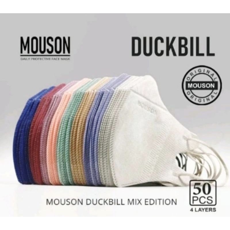 Masker Duckbill Mouson Mix Warna Isi 50 pcs