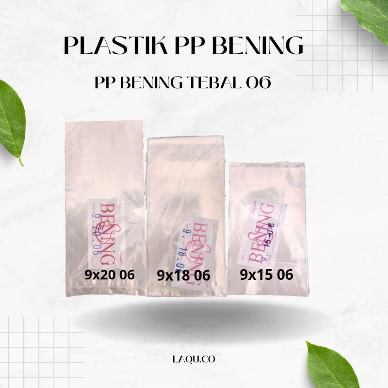 Plastik Pp Bening Tebal 06 Ukuran 9x15 9x18 9x20