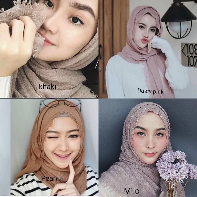 FAVORIT Pashmina Crinkle / Pashmina Dubai Crinkle / Jilbab Pashmina Crinkle Rawis